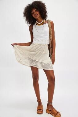 Free People Kayla Solid Embroidered Crop Top - Size XS